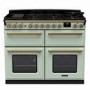 Rangemaster Estel Deluxe 110cm Base Cavity Dual Fuel Range Cooker - Mint + Brass