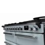 Rangemaster Estel Deluxe 110cm Base Cavity Dual Fuel Range Cooker - Misty Blue + Chrome