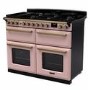 Rangemaster Estel Deluxe 110cm Base Cavity Dual Fuel Range Cooker - Pale Pink + Brass