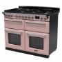 Rangemaster Estel Deluxe 110cm Base Cavity Dual Fuel Range Cooker - Pale Pink + Chrome