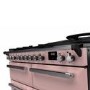 Rangemaster Estel Deluxe 110cm Base Cavity Dual Fuel Range Cooker - Pale Pink + Chrome