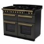 Rangemaster Estel Deluxe 110cm Base Cavity Dual Fuel Range Cooker - Slate + Brass