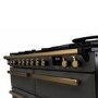 Rangemaster Estel Deluxe 110cm Base Cavity Dual Fuel Range Cooker - Slate + Brass