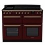 Rangemaster Estel Deluxe 110cm Base Cavity Induction Range Cooker - Bordeaux + Brass