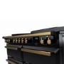 Rangemaster Estel Deluxe 110cm Base Cavity Induction Range Cooker - Gloss Black + Brass