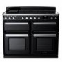 Rangemaster Estel Deluxe 110cm Base Cavity Induction Range Cooker - Gloss Black + Chrome