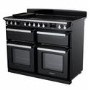 Rangemaster Estel Deluxe 110cm Base Cavity Induction Range Cooker - Gloss Black + Chrome