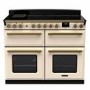 Rangemaster Estel Deluxe 110cm Base Cavity Induction Range Cooker - Pale Cream + Brass