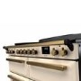 Rangemaster Estel Deluxe 110cm Base Cavity Induction Range Cooker - Pale Cream + Brass