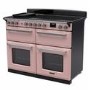 Rangemaster Estel Deluxe 110cm Base Cavity Induction Range Cooker - Pale Pink + Chrome