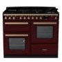 Rangemaster Estel Deluxe 110cm Dual Fuel Range Cooker - Bordeaux + Brass