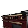 Rangemaster Estel Deluxe 110cm Dual Fuel Range Cooker - Bordeaux + Brass