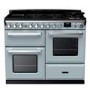 Rangemaster Estel Deluxe 110cm Dual Fuel Range Cooker - Misty Blue + Chrome