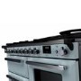 Rangemaster Estel Deluxe 110cm Dual Fuel Range Cooker - Misty Blue + Chrome