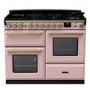 Rangemaster Estel Deluxe 110cm Dual Fuel Range Cooker - Pale Pink + Brass