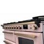 Rangemaster Estel Deluxe 110cm Dual Fuel Range Cooker - Pale Pink + Brass