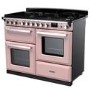 Rangemaster Estel Deluxe 110cm Dual Fuel Range Cooker - Pale Pink + Chrome