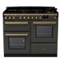 Rangemaster Estel Deluxe 110cm Dual Fuel Range Cooker - Slate + Brass