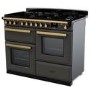 Rangemaster Estel Deluxe 110cm Dual Fuel Range Cooker - Slate + Brass