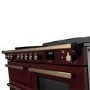 Rangemaster Estel Deluxe 110cm Induction Range Cooker - Bordeaux + Brass