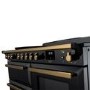 Rangemaster Estel Deluxe 110cm Induction Range Cooker - Gloss Black + Brass