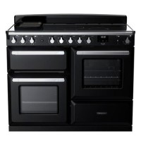 Rangemaster Estel Deluxe 110cm Induction Range Cooker - Gloss Black + Chrome