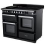 Rangemaster Estel Deluxe 110cm Induction Range Cooker - Gloss Black + Chrome