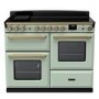 Rangemaster Estel Deluxe 110cm Induction Range Cooker - Mint + Brass