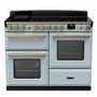 Rangemaster Estel Deluxe 110cm Induction Range Cooker - Misty Blue + Brass