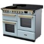 Rangemaster Estel Deluxe 110cm Induction Range Cooker - Misty Blue + Brass