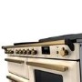 Rangemaster Estel Deluxe 110cm Induction Range Cooker - Pale Cream + Brass