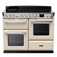 Rangemaster Estel Deluxe 110cm Induction Range Cooker - Pale Cream + Chrome