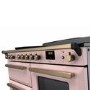 Rangemaster Estel Deluxe 110cm Induction Range Cooker - Pale Pink + Brass