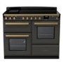 Rangemaster Estel Deluxe 110cm Induction Range Cooker - Slate + Brass