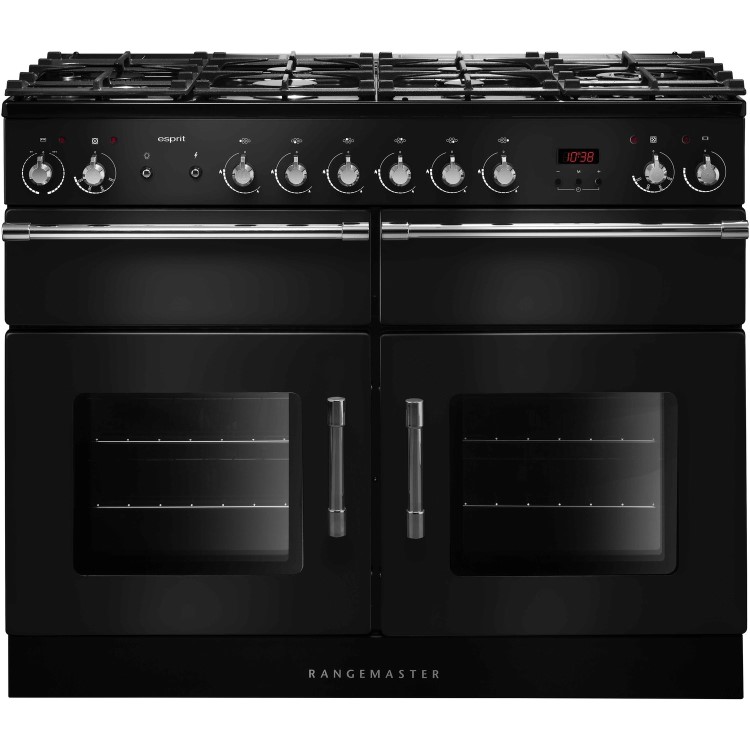 Rangemaster Esprit 110cm Dual Fuel Range Cooker - Black