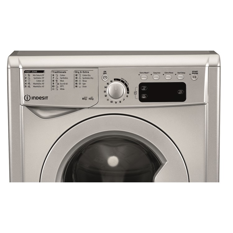 Indesit 8kg Wash 6kg Dry 1400rpm Washer Dryer - Silver