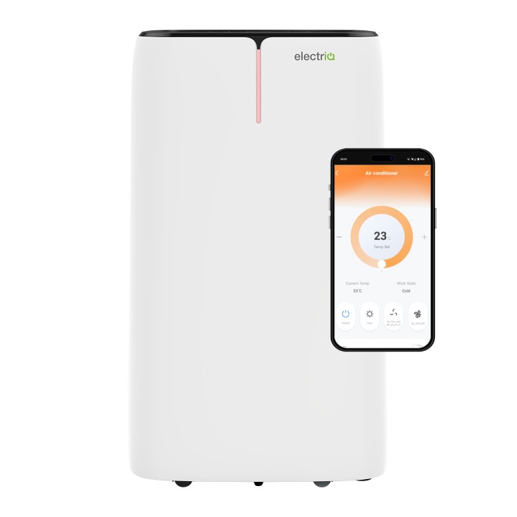 EcoSilent 14000 BTU Smart Portable Air Conditioner with Air Purifier and Heat Pump 