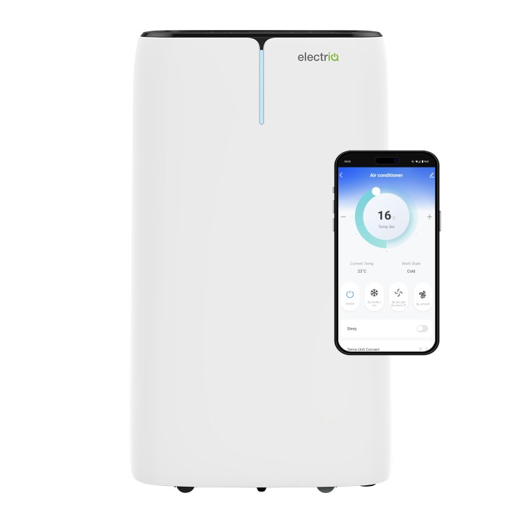 electriQ EcoSilent A+ Low Energy 12000 BTU Smart Portable Air Conditioner 