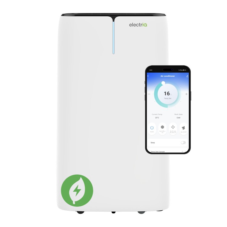 electriQ EcoSilent A+ Low Energy 12000 BTU Smart Portable Air Conditioner 