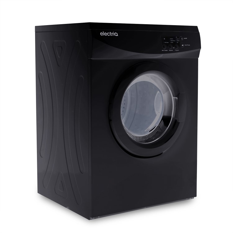 Refurbished electriQ Eiqtd7black Freestanding Vented 7KG Tumble Dryer Black