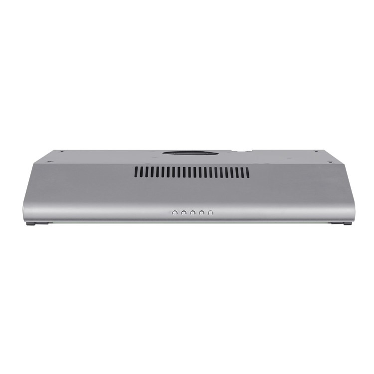 electriQ 60cm Top & Rear Venting Visor Cooker Hood - Stainless Steel