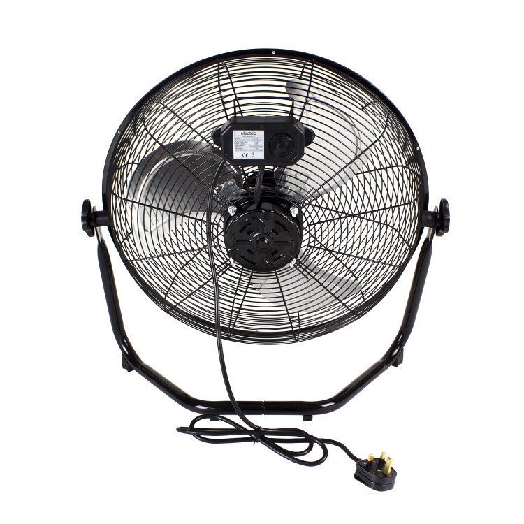 electriQ 18 Inch High Velocity Floor Fan - Black