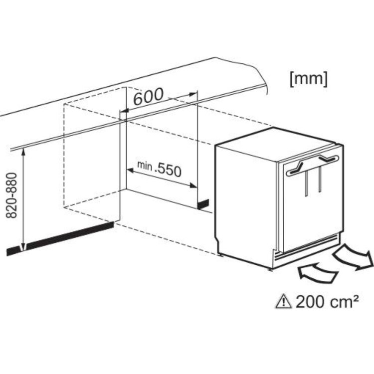 Miele 95 Litre Integrated Under Counter Freezer