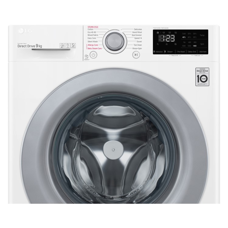 LG 9kg 1400rpm Washing Machine - White