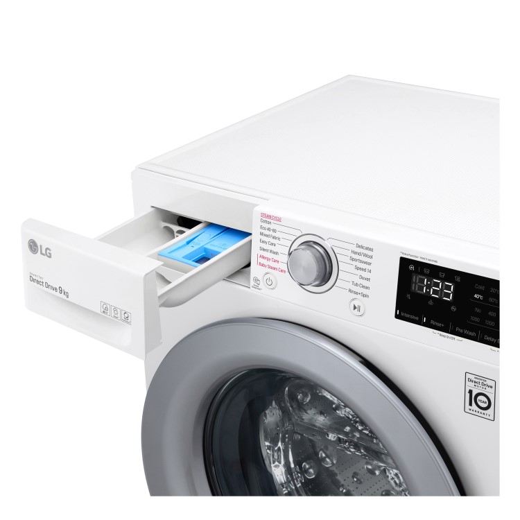 LG 9kg 1400rpm Washing Machine - White