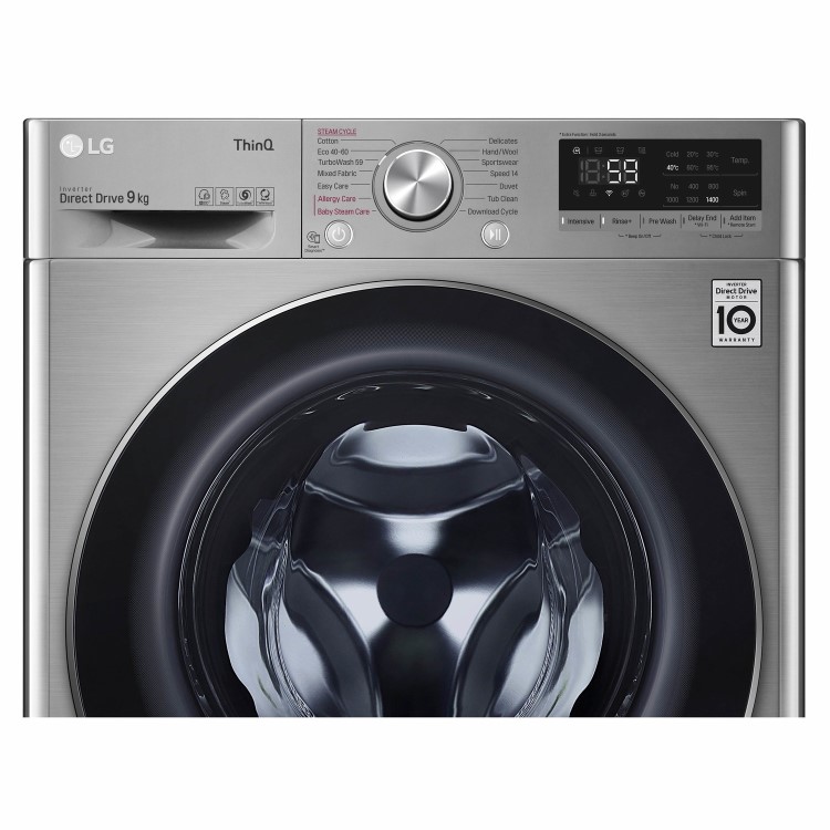 LG V7 TurboWash 9kg 1400rpm Freestanding Washing Machine - Graphite