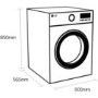 LG V7 EZDispense 10.5kg 1400rpm Freestanding Washing Machine - Graphite