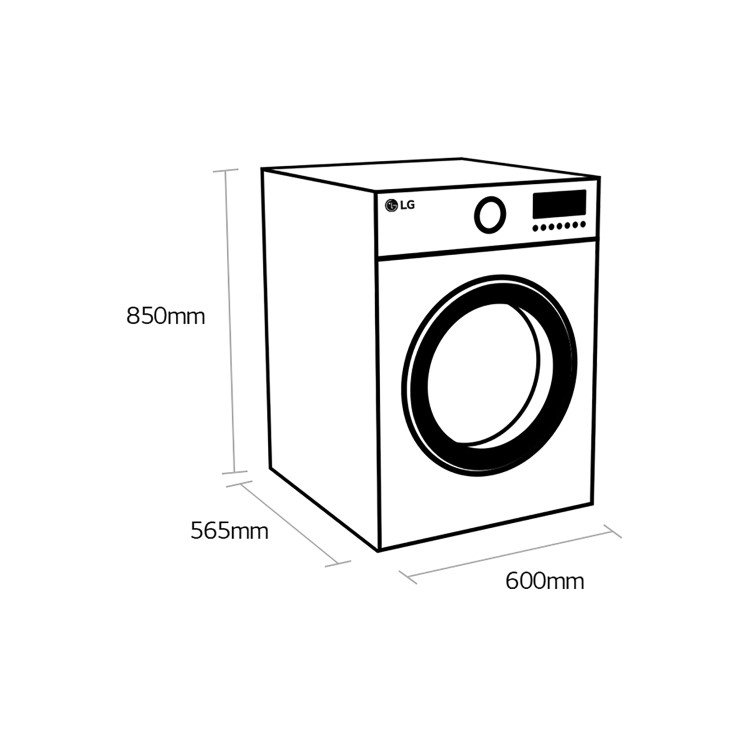 LG V7 EZDispense 10.5kg 1400rpm Freestanding Washing Machine - Graphite