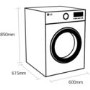 LG V7 TurboWash 12kg Freestanding Washing Machine With Steam - White