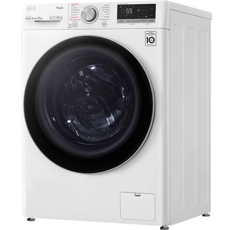 LG V7 TurboWash 12kg Freestanding Washing Machine With Steam - White